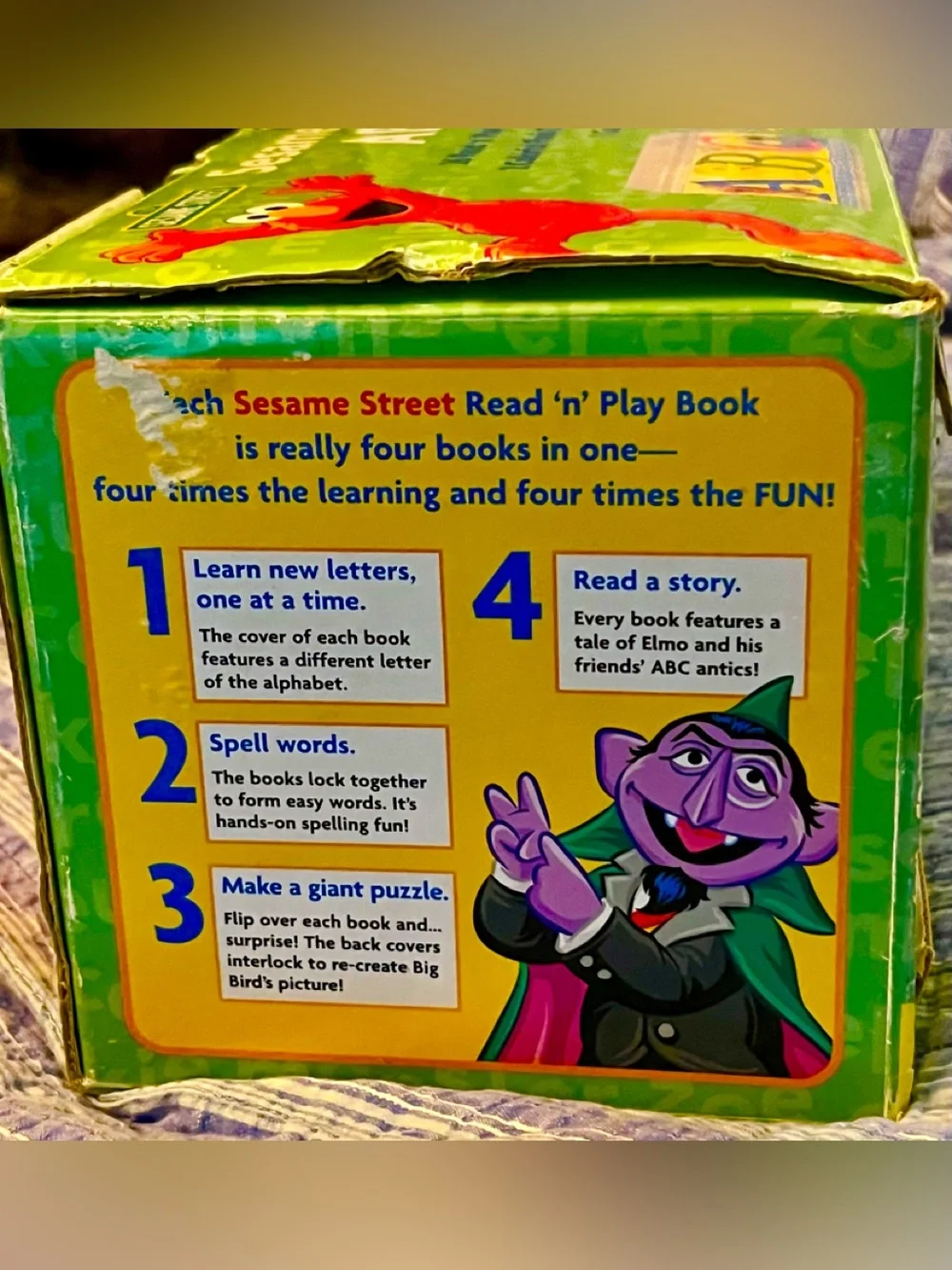 SESAME STREET ABCs 26 Interlocking Alphabet Board Books Set VG IN BOX…& MORE!!